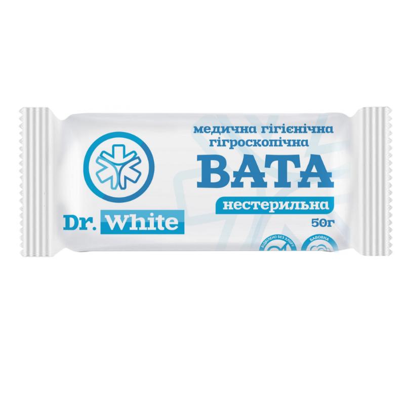 Вата нестерильная 50г рoлик DR. WHITE